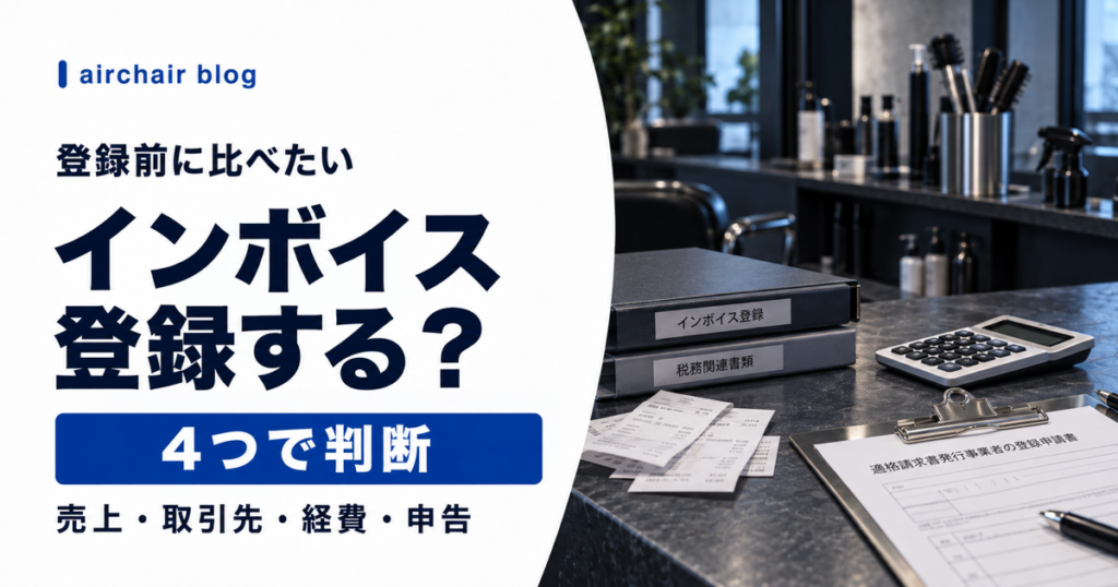 フリーランス美容師がインボイス登録を判断する方法