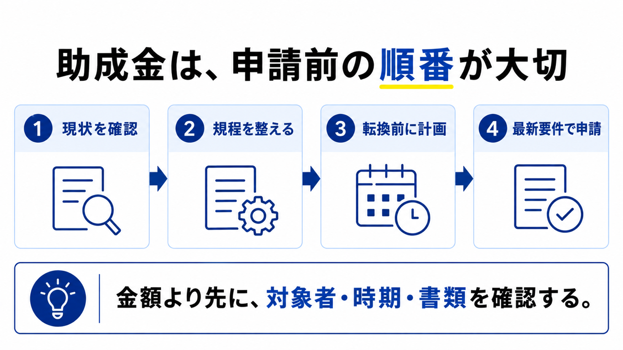 美容室がキャリアアップ助成金の正社員化コースを申請する順番