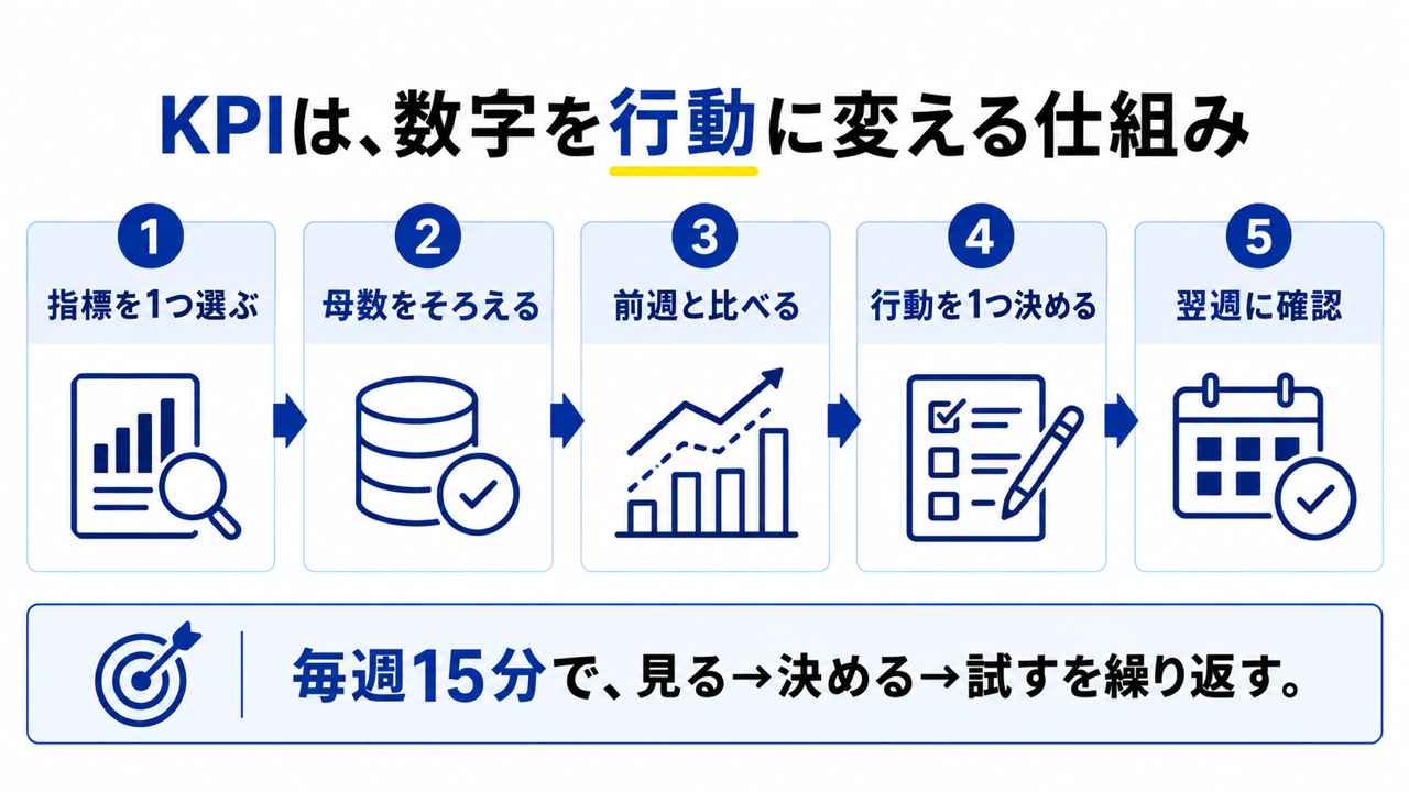 美容室のKPIを週次15分で行動に変える5ステップ