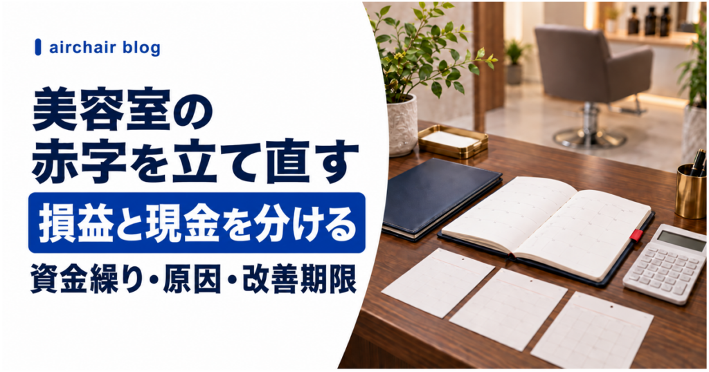 美容室の赤字を損益と現金に分けて立て直す